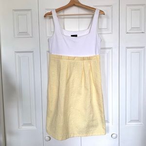 Femme colorblock brocade sundress with pockets